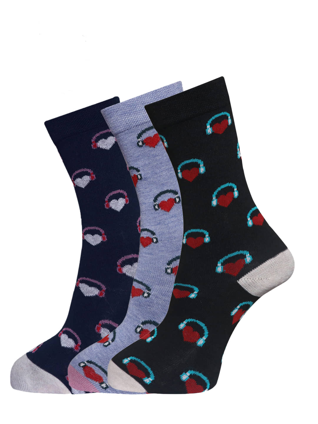 Dollar - Multicolor Cotton Women's Mid Length Socks ( Pack of 3 ) - Socks | Buy online on ZillyBuy