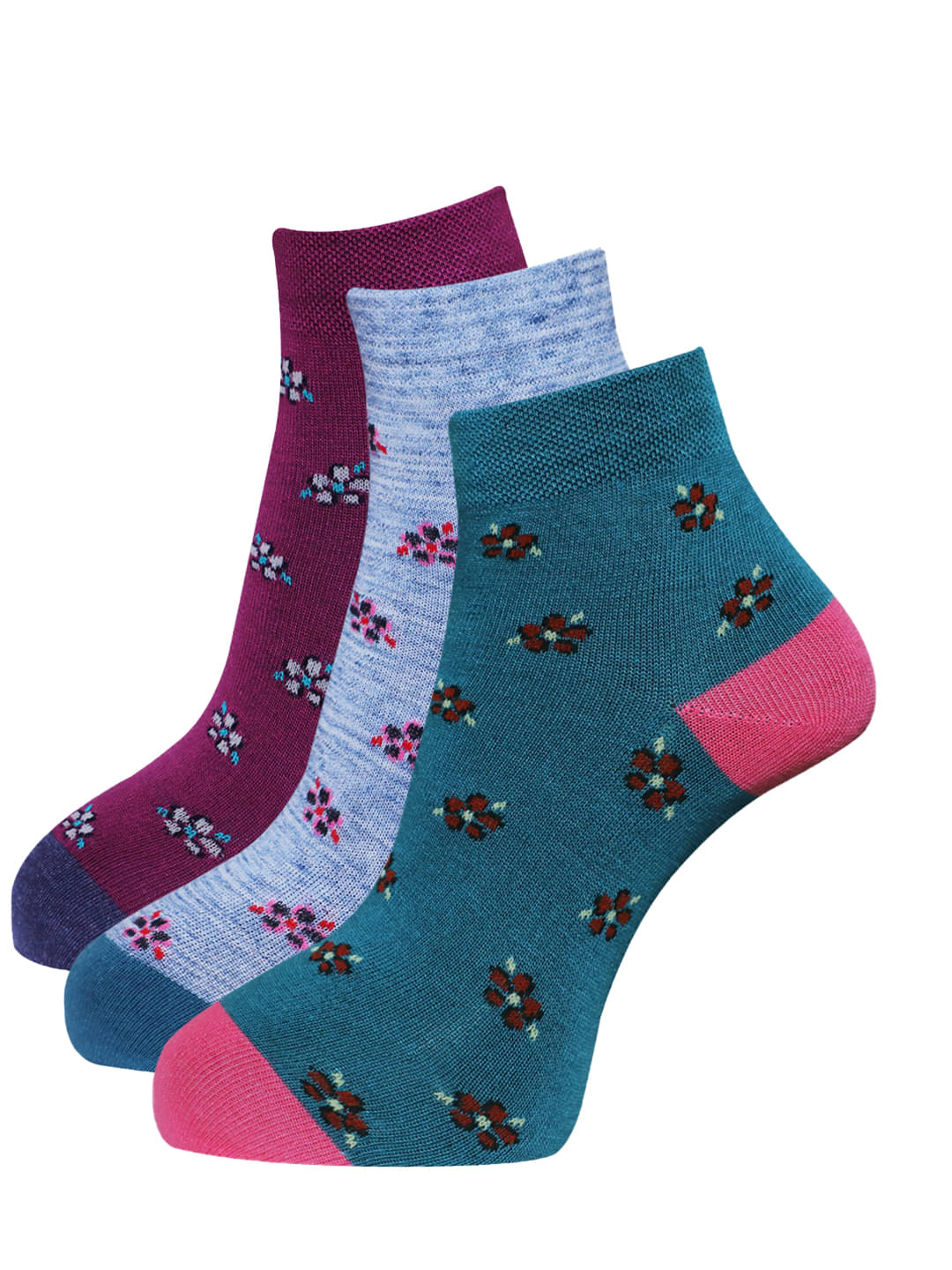 Dollar - Multicolor Cotton Women's Ankle Length Socks ( Pack of 3 )     			Dollar - Multicolor Cotton Women's Ankle Length Socks ( Pack of 3 )
