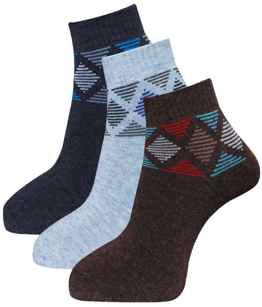 Dollar - Woollen Men's Self Design Multicolor Ankle Length Socks ( Pack of 3 ) - Socks | Buy online on ZillyBuy