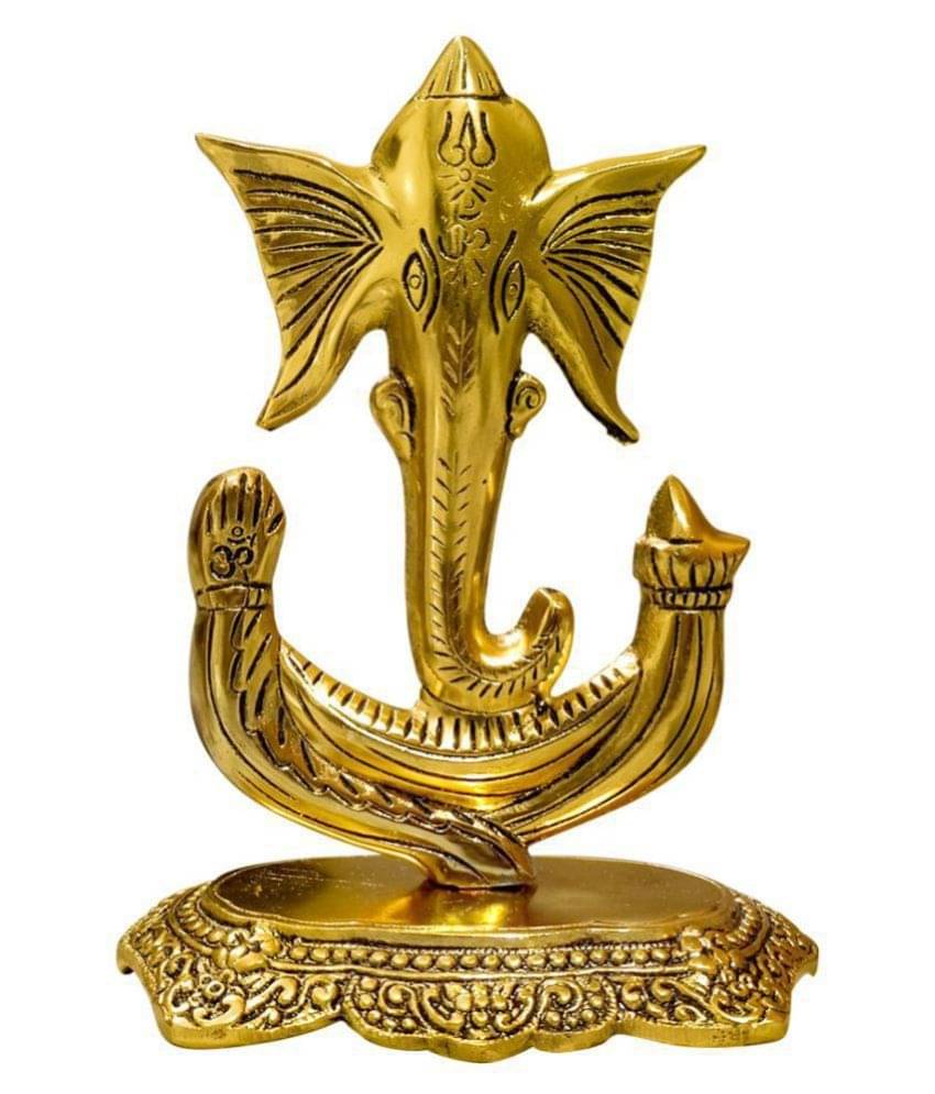     			DvR ClicK - Brass Lord Ganesha 10 cm Idol