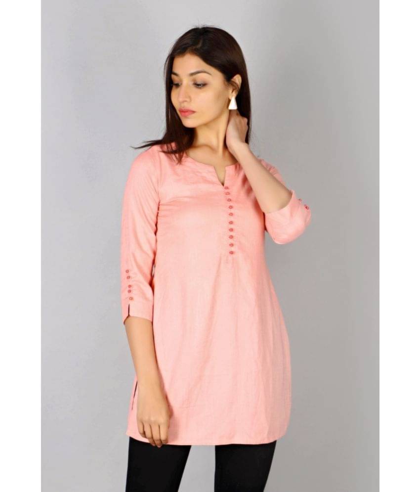 FabbibaPrints Women's Rayon Tunic ( Peach ) FabbibaPrints Women's Rayon Tunic ( Peach )