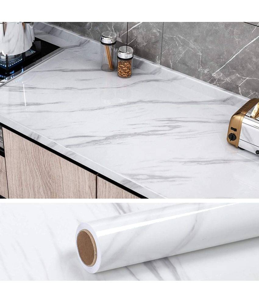 Geeo Premium White Marble Design Wallpaper 60cm x 2m (Pack of 1) Geeo Premium White Marble Design Wallpaper 60cm x 2m (Pack of 1)