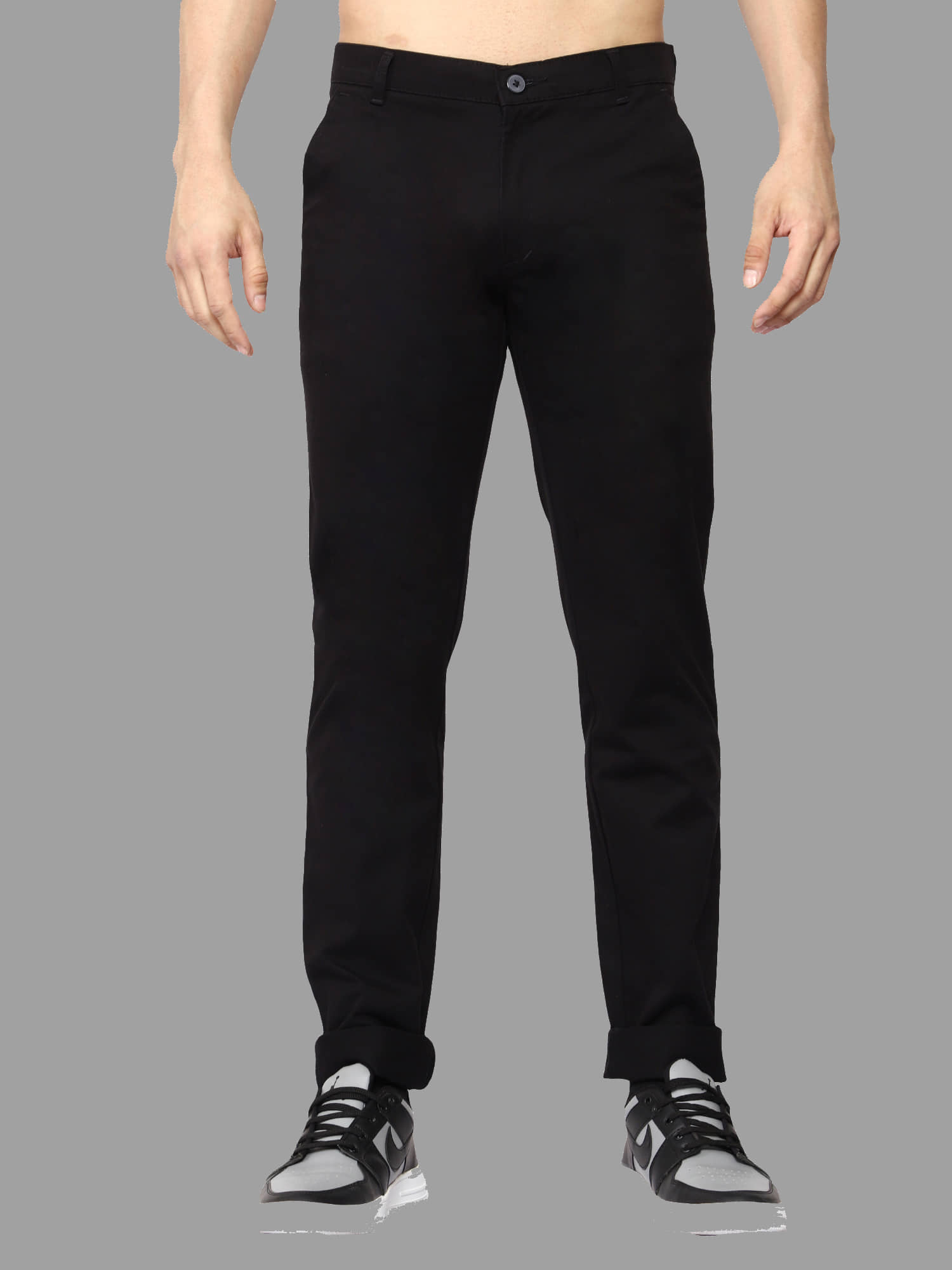 JB JUST BLACK Black Regular Chinos ( Pack of 1 ) - Trousers | Buy online on ZillyBuy