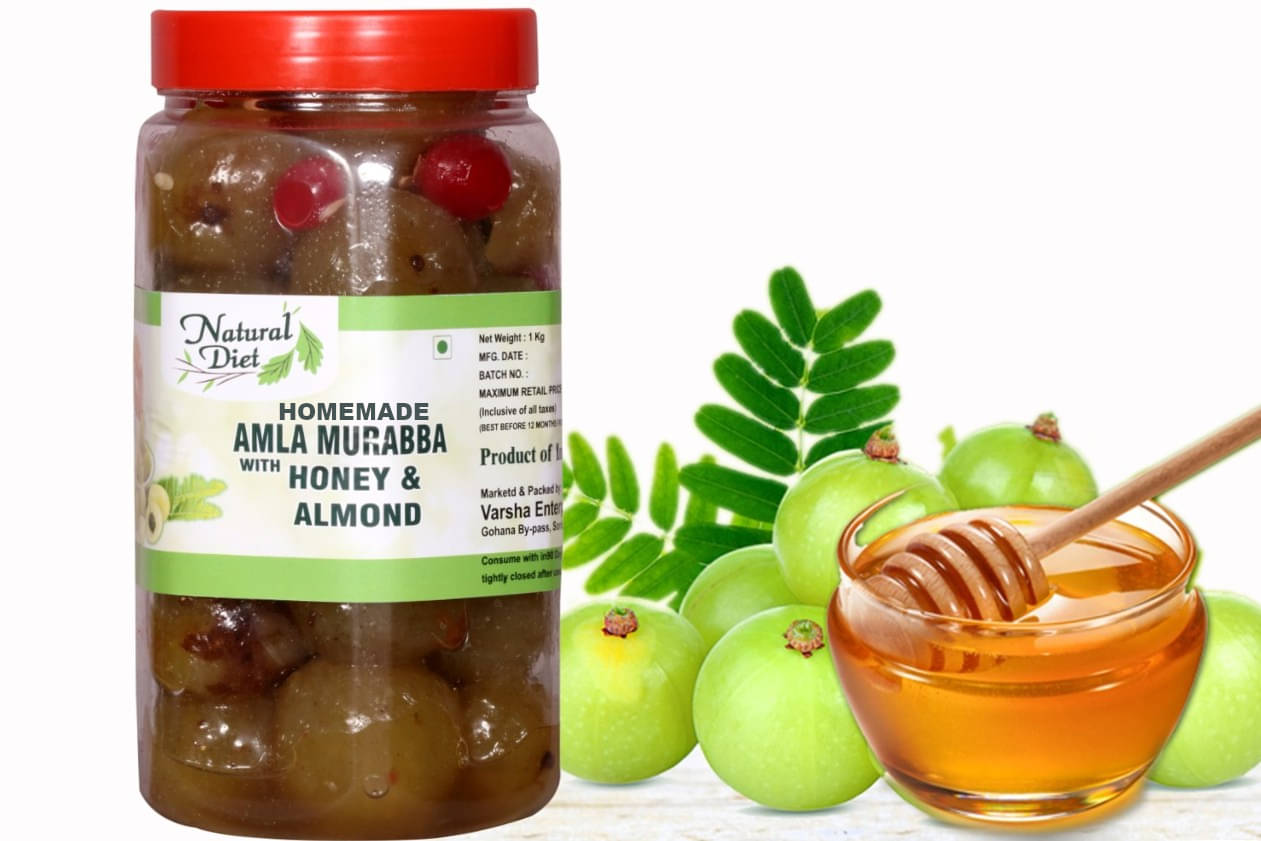     			Natural Diet HOMEMADE Amla Murabba with Organic Honey | 100% Fresh Amla with Homemade Taste & Natural Ingredients Pickle 1 kg
