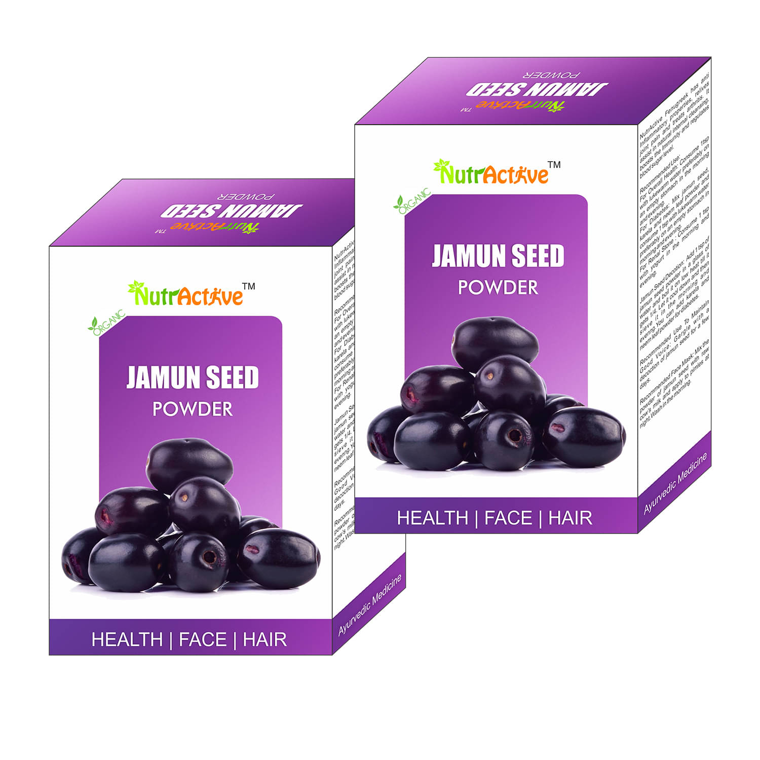     			Nutractive Jambu Jamun Guthali/Indian Blackberry Powder 200 Gm Pack of 2