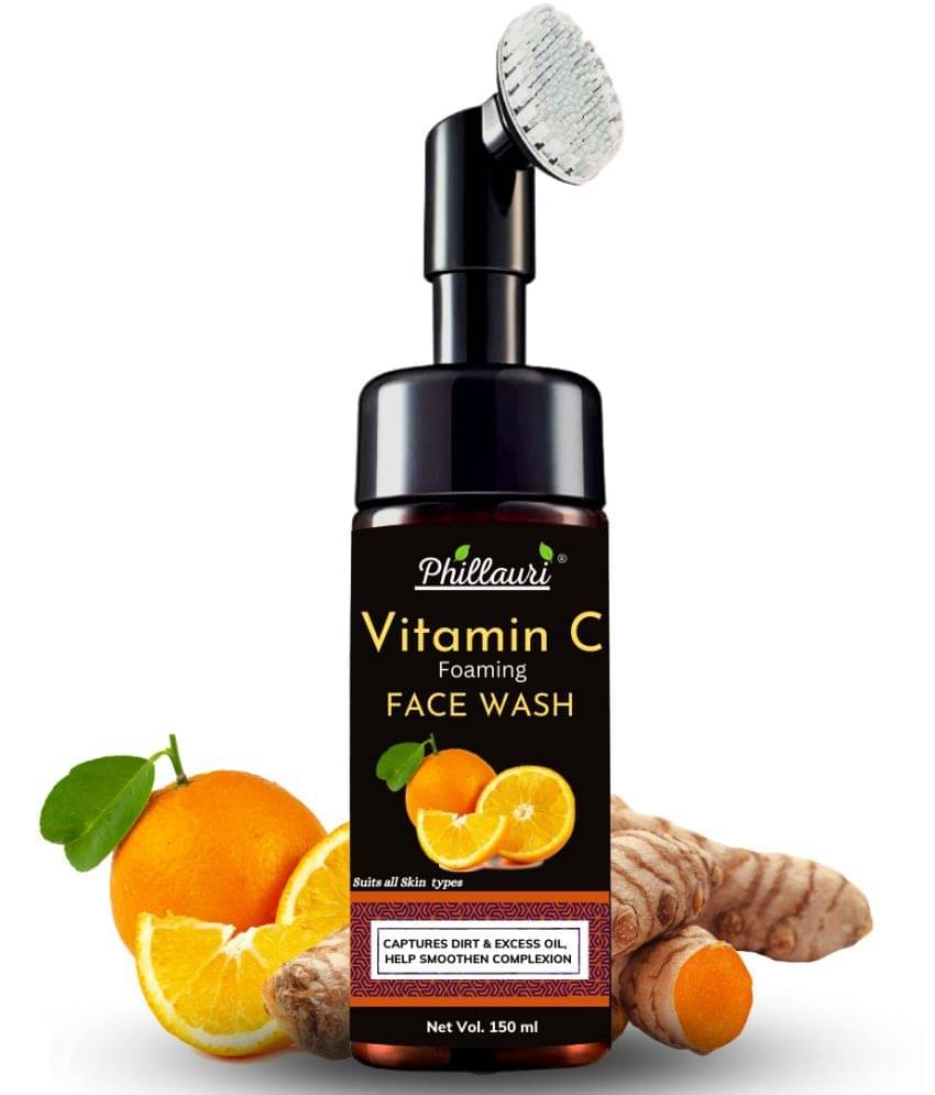 Phillauri Brightening Vitamin C Foaming Face Wash with Built-In Face Brush - 150 ml Phillauri Brightening Vitamin C Foaming Face Wash with Built-In Face Brush - 150 ml