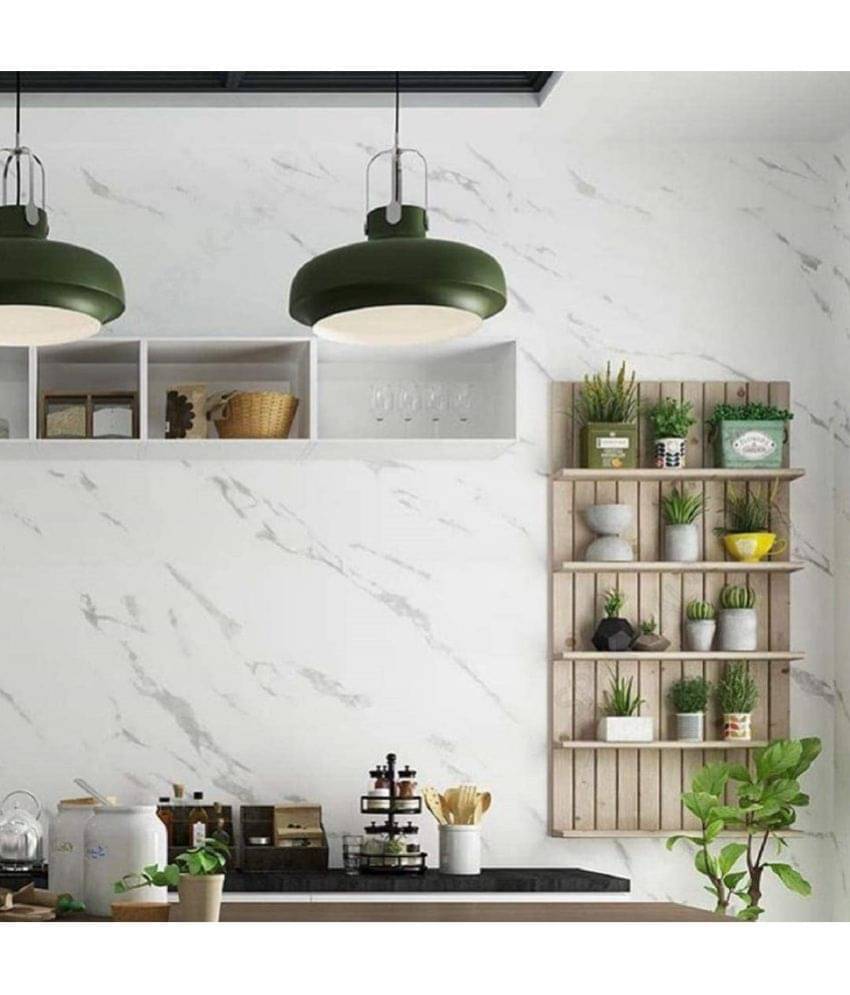     			Geeo Premium White Marble Design Wallpaper 60cm x 2m (Pack of 1)