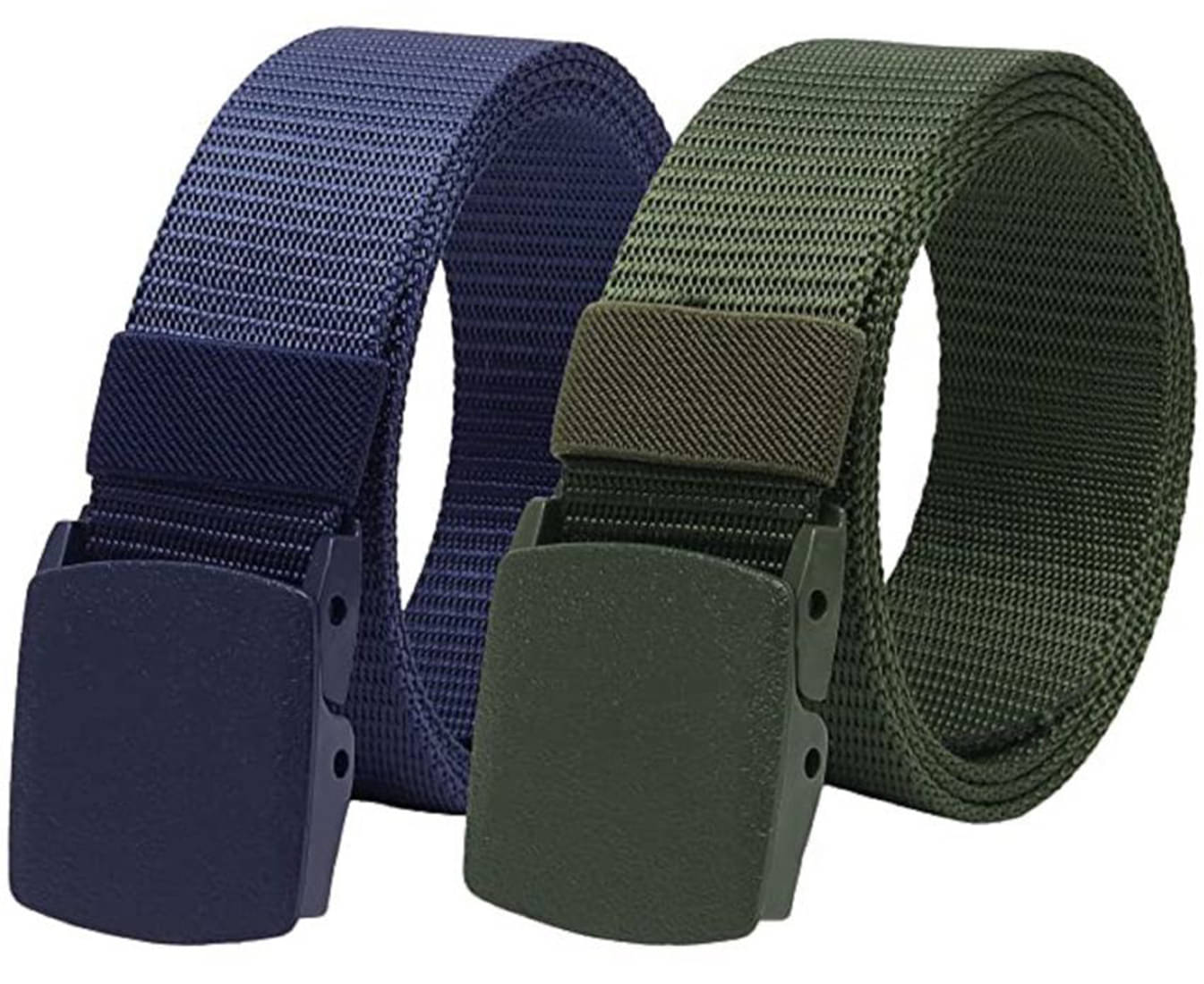     			SILKSHOPPING - Multicolor Nylon Men's Casual Belt ( Pack of 2 )