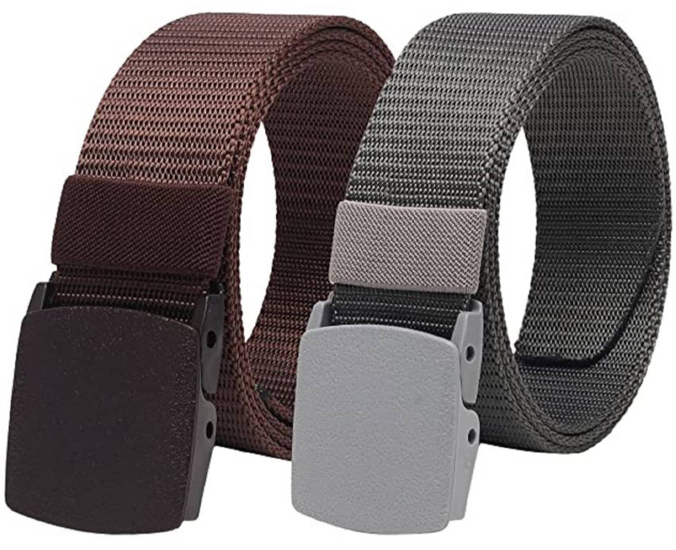     			SILKSHOPPING - Multicolor Nylon Men's Casual Belt ( Pack of 2 )
