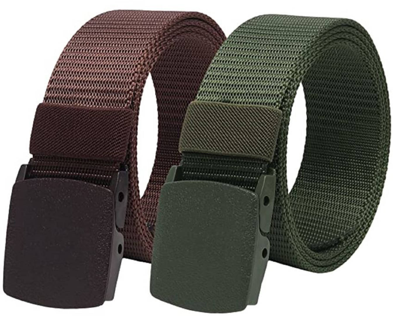    			SILKSHOPPING - Multicolor Nylon Men's Casual Belt ( Pack of 2 )