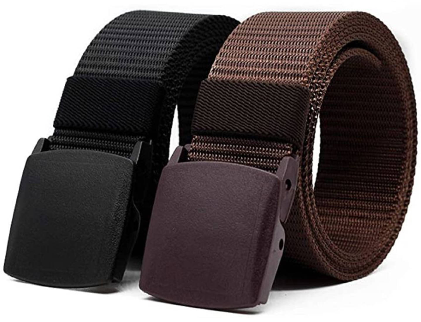     			SILKSHOPPING - Multicolor Nylon Men's Casual Belt ( Pack of 2 )