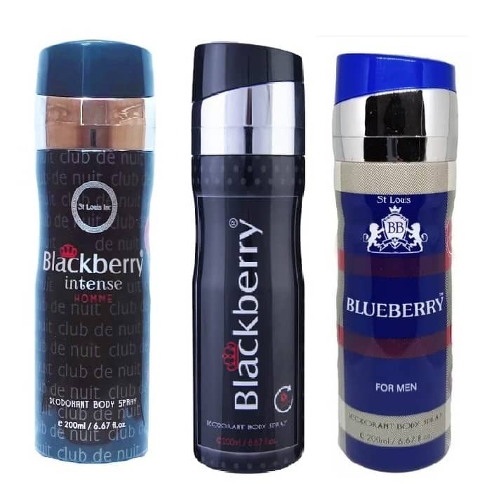 St Louis - BLACKBERRY INTENSE,BLACKBERRY, BLUEBERRY Deodorant Spray for Men,Women 600 ml ( Pack of 3 )