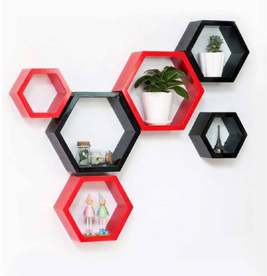     			TFS Floating Shelves Red MDF - Pack of 6