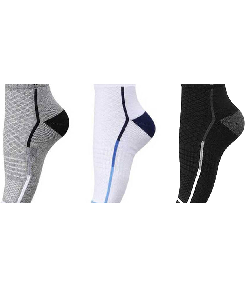 VAMEAR EXCLUSIVE - Cotton Men's Colorblock Multicolor Ankle Length Socks ( Pack of 3 )