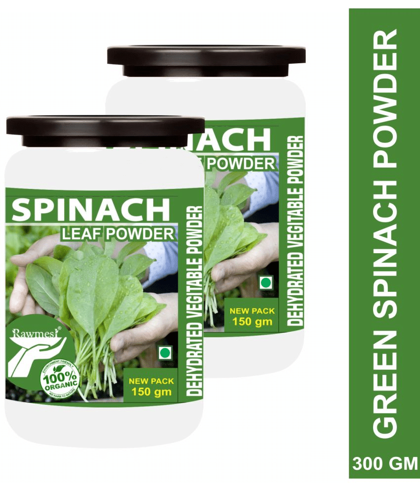 rawmest Spinach Powder/ Dehydrated Spinach Leaves/ Palak Leaf/Salad Sprinkles Paste 300 gm Pack of 2 rawmest Spinach Powder/ Dehydrated Spinach Leaves/ Palak Leaf/Salad Sprinkles Paste 300 gm Pack of 2
