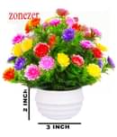 zonezer - Multicolor Sunflower Artificial Flowers with Basket ( Pack of 1 )