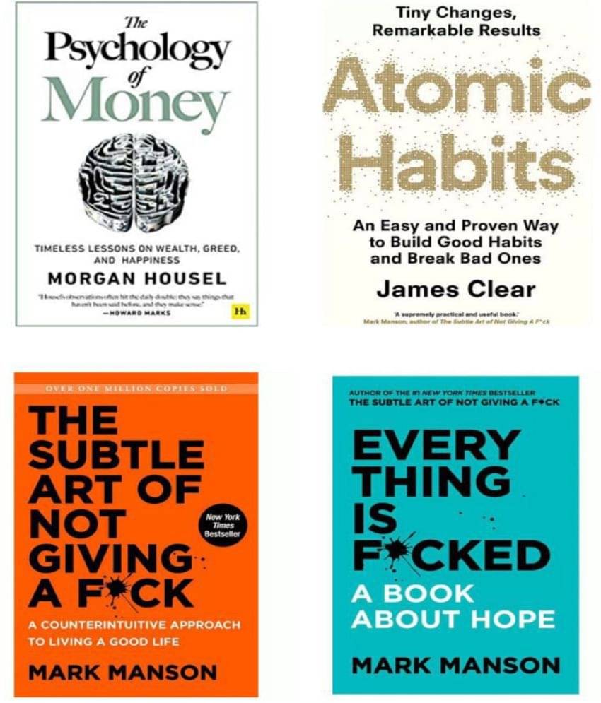 (4 Books Combo) Psychology of money + Atomic habit + The subtle art + Every thing (4 Books Combo) Psychology of money + Atomic habit + The subtle art + Every thing