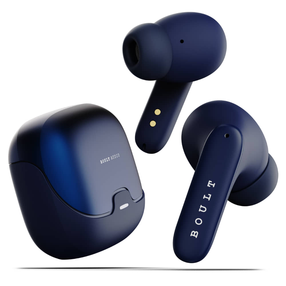 Boult Audio AirBass z40 In Ear True Wireless (TWS) 60 Hours Playback IPX4(Splash & Sweat Proof) Powerfull bass -Bluetooth Blue