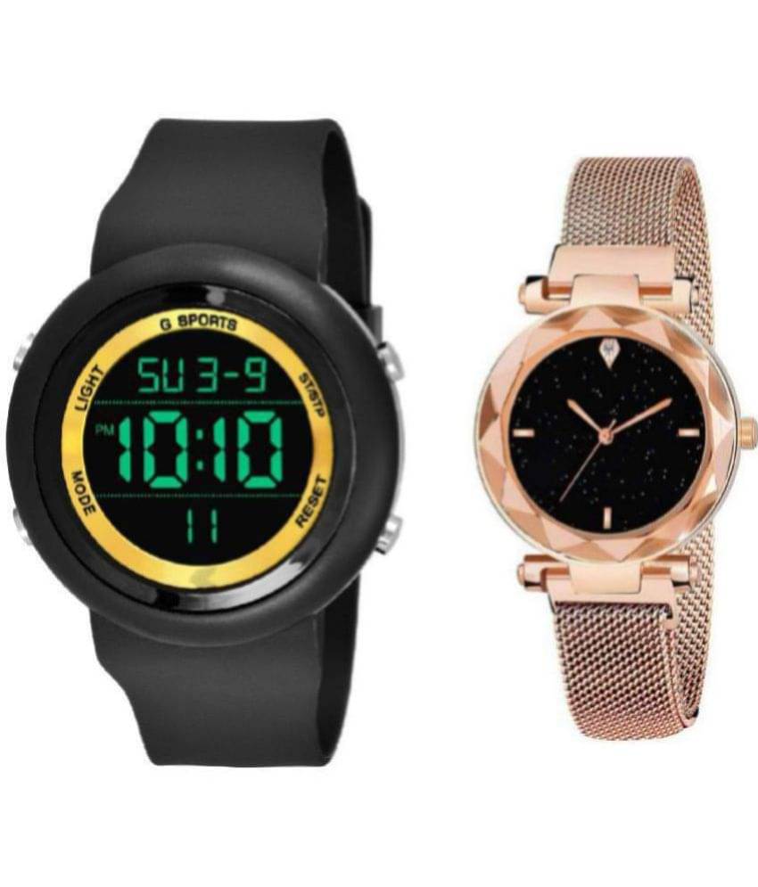    			Cosmic - Black PU Analog-Digital Men's Watch