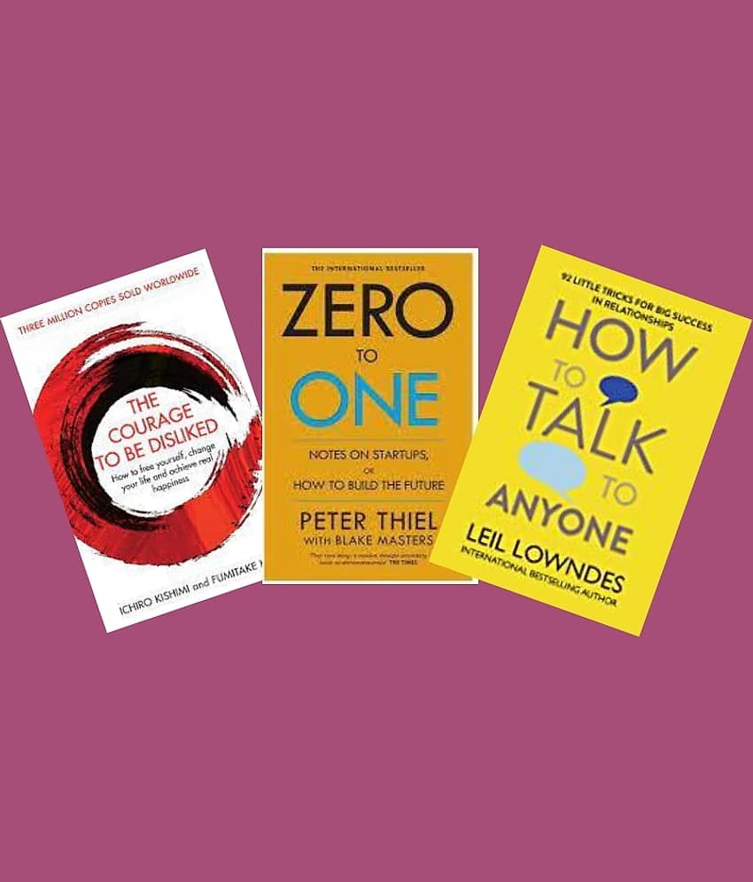 Courage To Be Disliked + Zero To One +How To Talk To Anyone - Stationery | Buy online on ZillyBuy