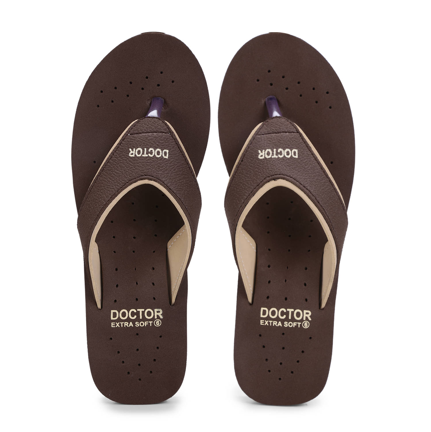 DOCTOR EXTRA SOFT - Brown Women's Thong Flip Flop     			DOCTOR EXTRA SOFT - Brown Women's Thong Flip Flop