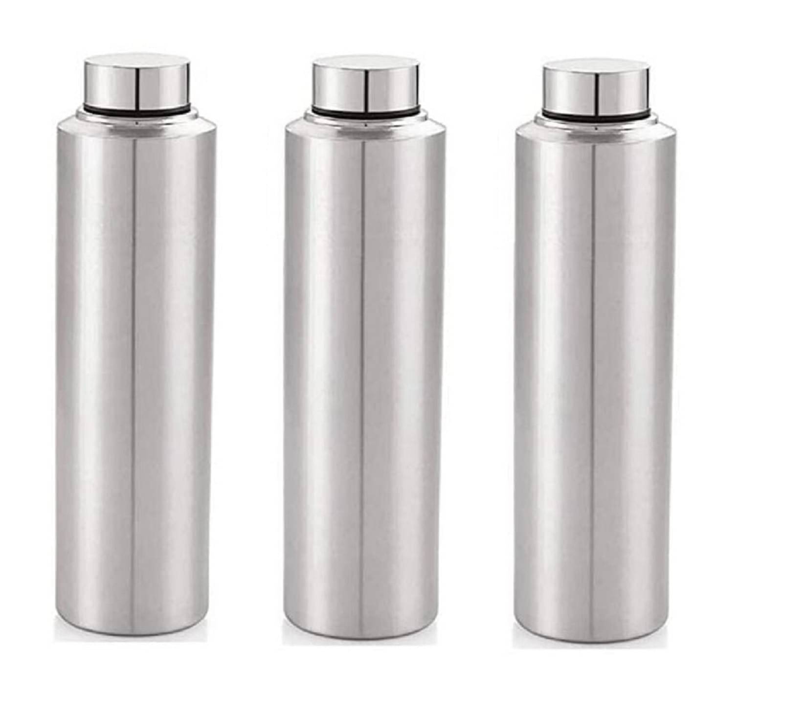     			Dynore - Fridge Bottle Silver Water Bottle 750 mL ( Set of 3 )