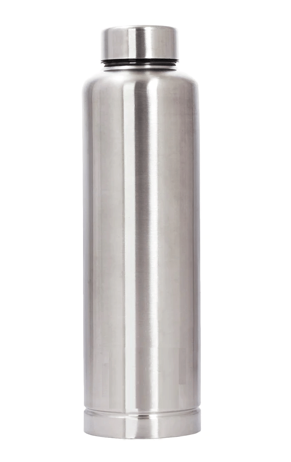 Dynore - Inside Copper Outside steel Silver Water Bottle 750 mL ( Set of 1 )     			Dynore - Inside Copper Outside steel Silver Water Bottle 750 mL ( Set of 1 )