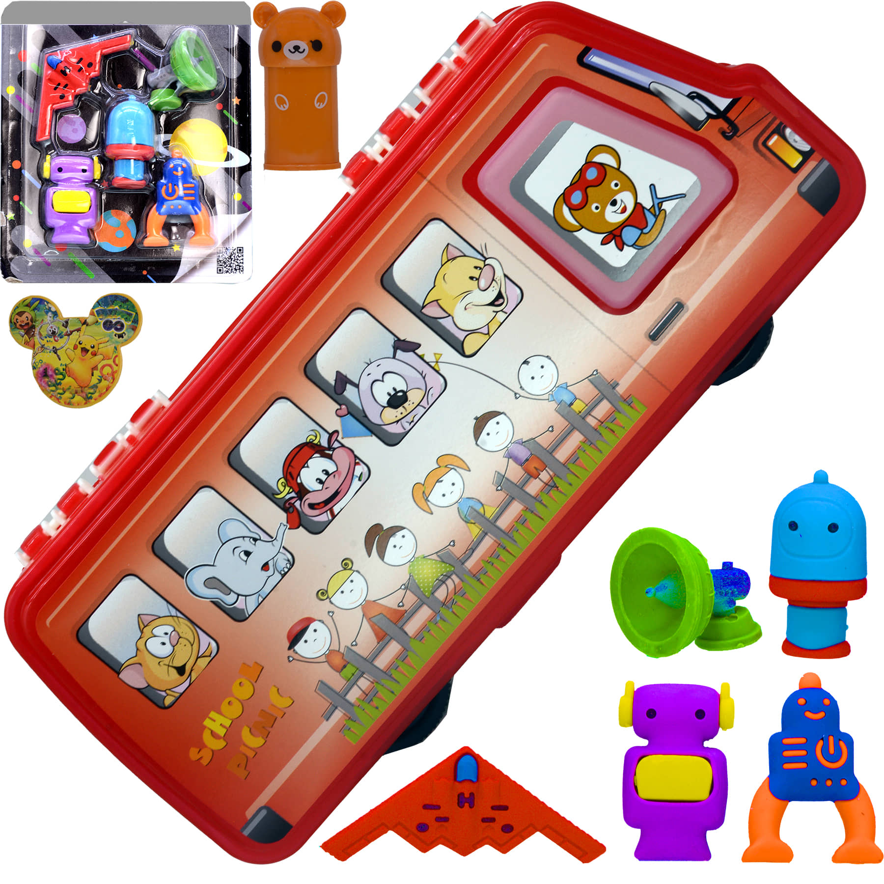 Eraser + Pencil  Sharpeners + Pencil Box Pouch Cases - Stationery | Buy online on ZillyBuy