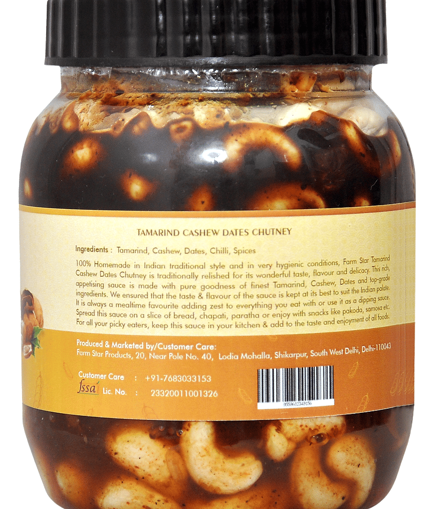 Farm Star Kaju Khajoor Imli- Chutney 500 g Pack of 2