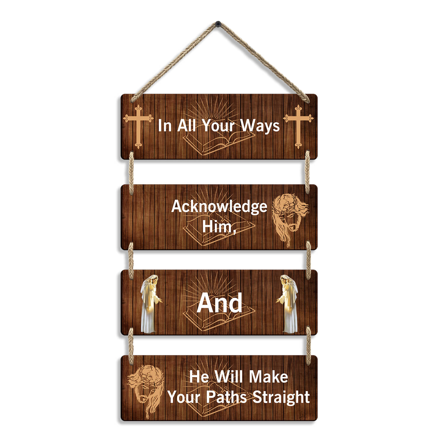 Suveharts Wood Rectangular Decoratives Panel Multi - Pack of 1 Suveharts Wood Rectangular Decoratives Panel Multi - Pack of 1