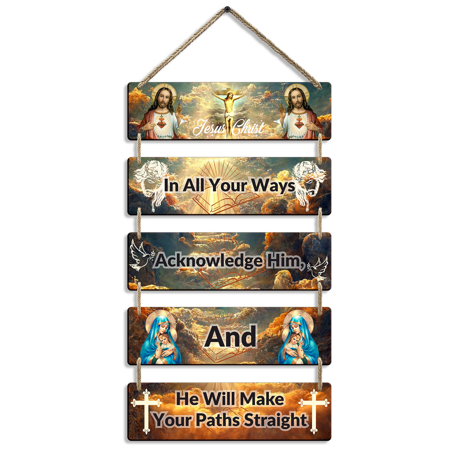 Suveharts Wood Rectangular Decoratives Panel Multi - Pack of 1 Suveharts Wood Rectangular Decoratives Panel Multi - Pack of 1