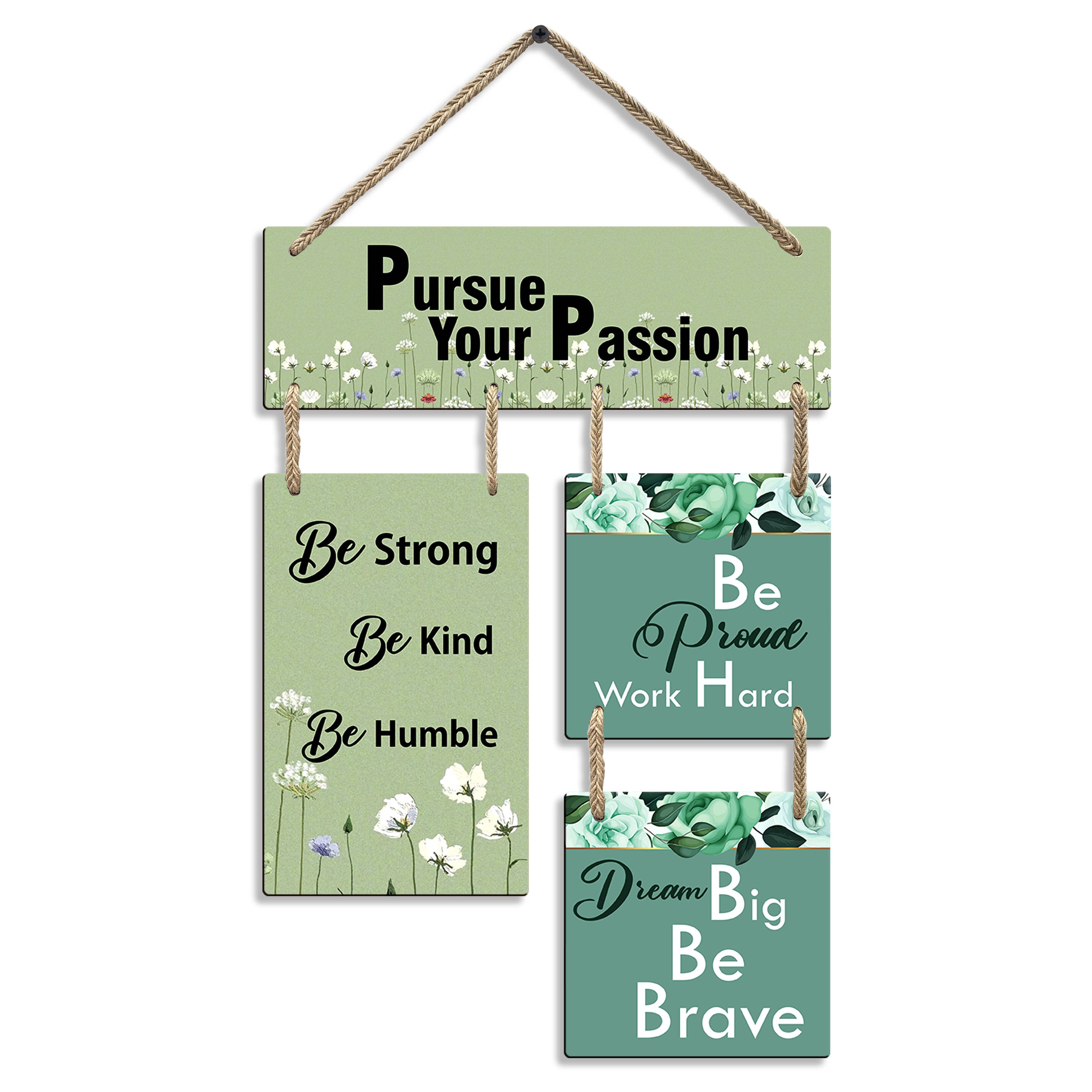 Suveharts Wood Rectangular Decoratives Panel Multi - Pack of 1 Suveharts Wood Rectangular Decoratives Panel Multi - Pack of 1