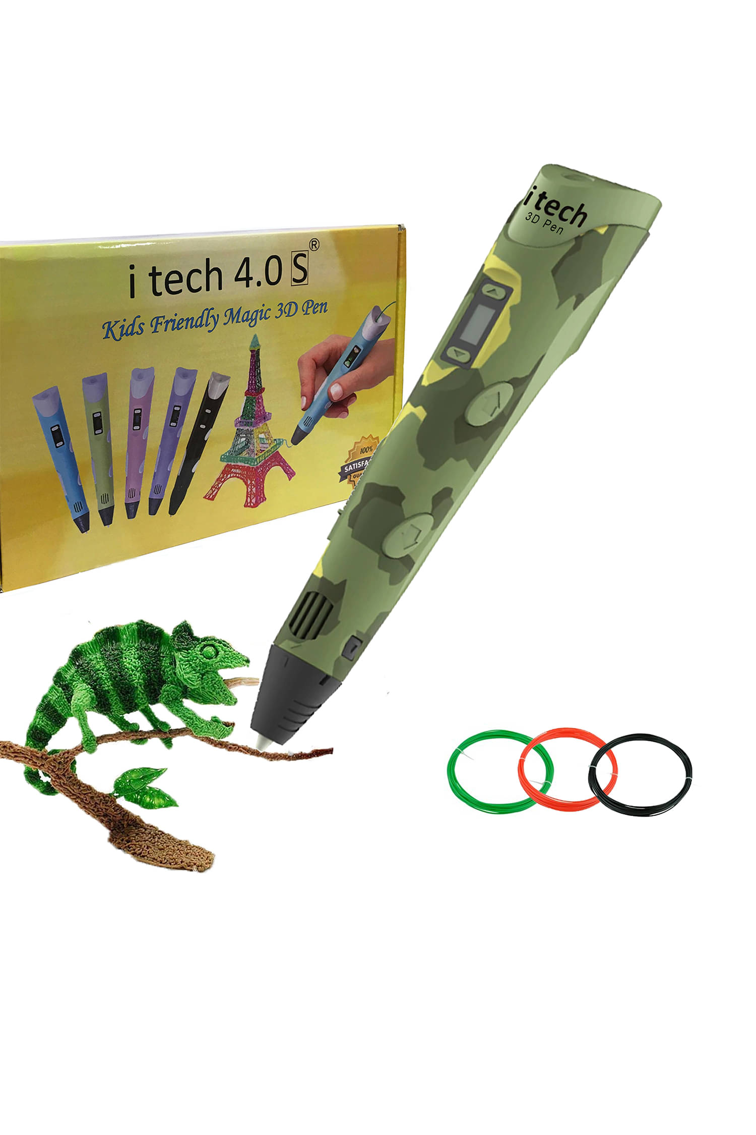     			Itech Kids Friendly Magic 3D Pen Military