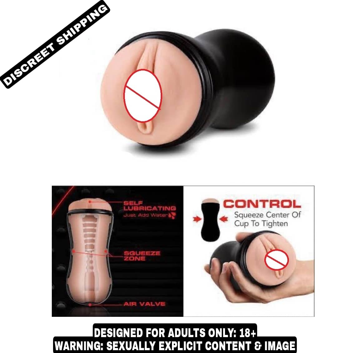 KAMAHOUSE MIA KHALIFA MALE POCKET PUSSY MASTURBATOR CUP WITH FREE LUBE-U.S.A