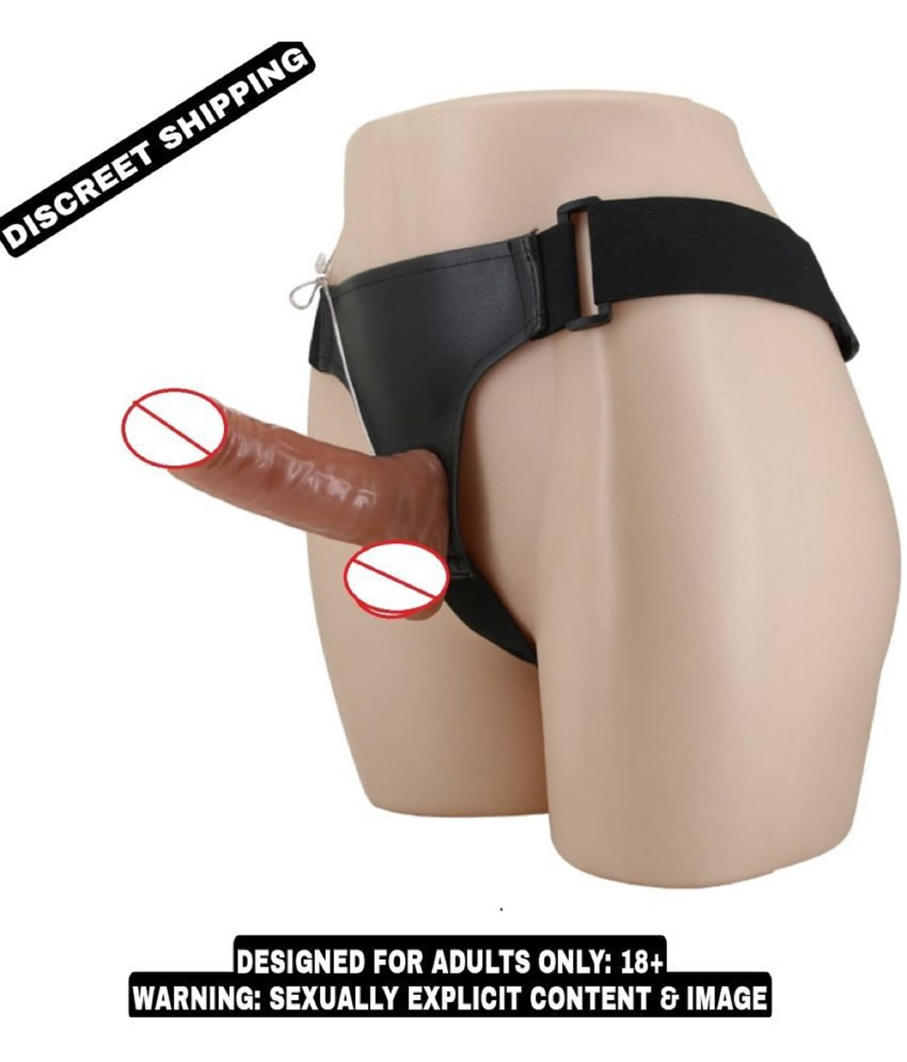 KNIGHTRIDERS 7 Inch Chocolate Strap On Artificial Solid Penis Dildo With Belt Sex Toy For Women