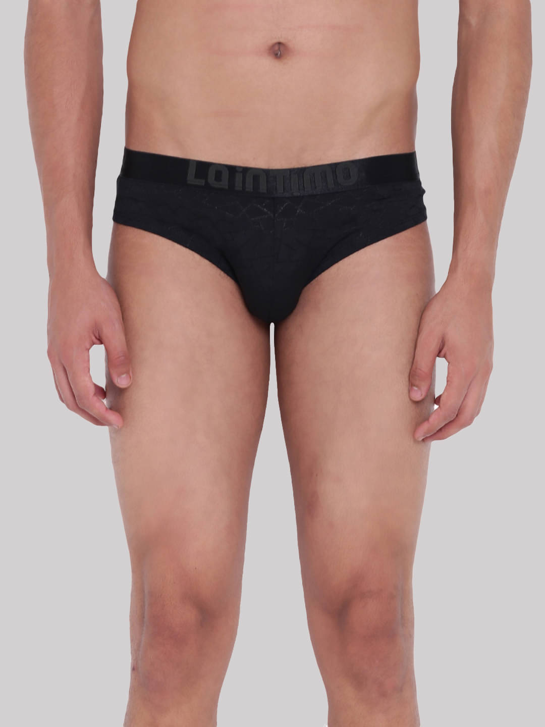     			La Intimo Pack of 1 Polyester Briefs For Men's ( Black )