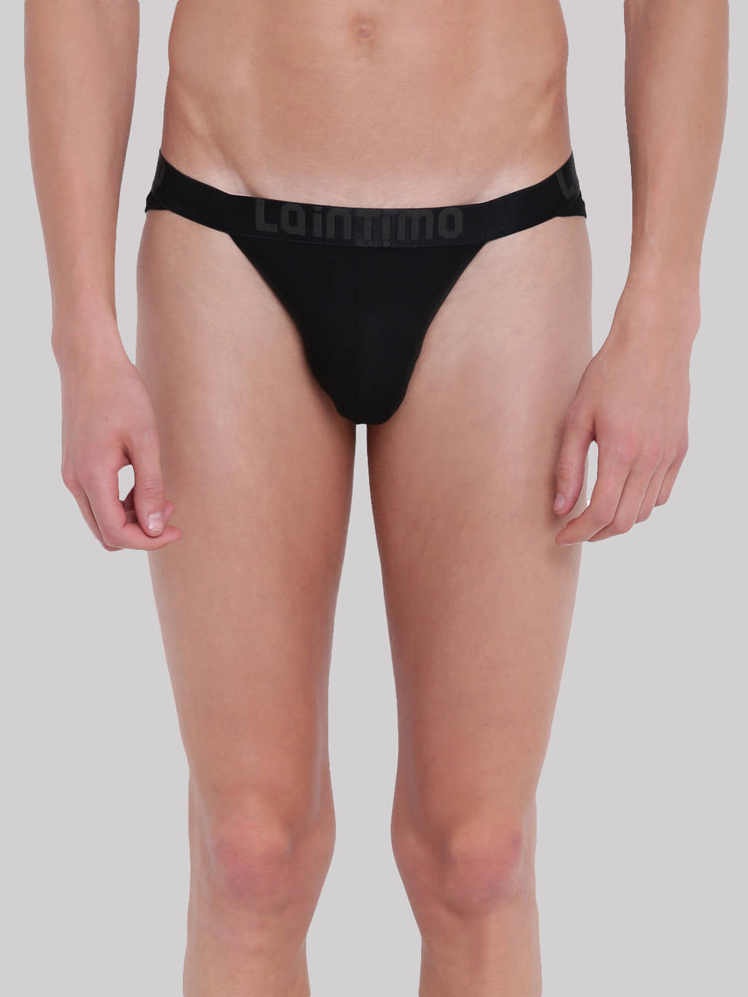La Intimo Pack of 1 Cotton Blend Bikini For Men's ( Black )