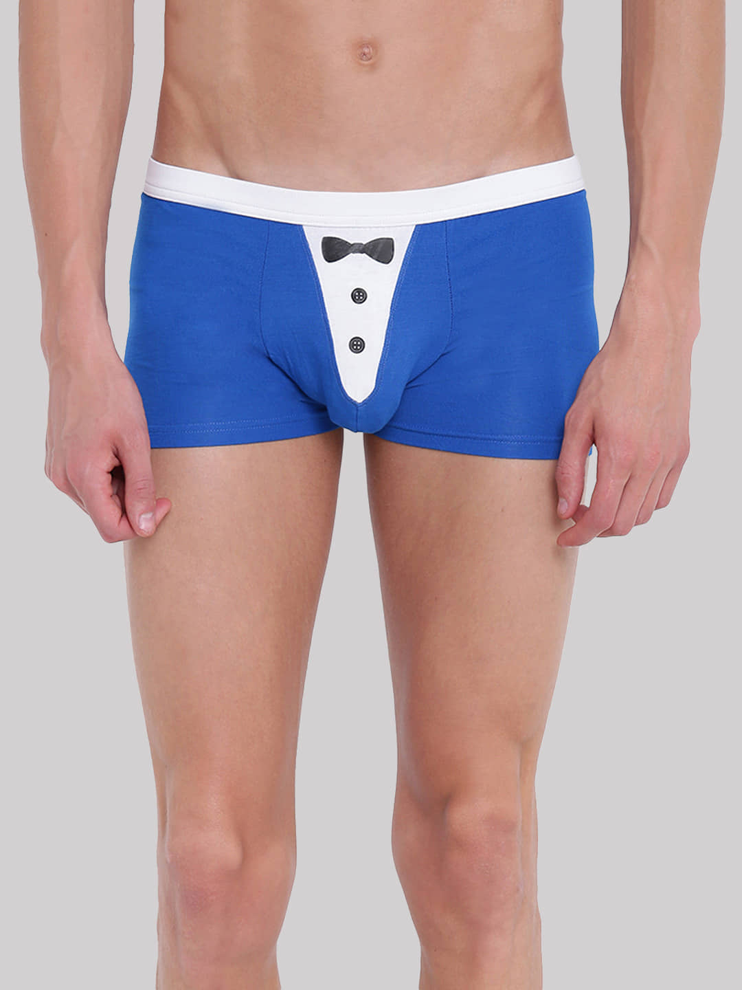 La Intimo Pack of 1 Cotton Blend Trunks For Men's ( Blue )