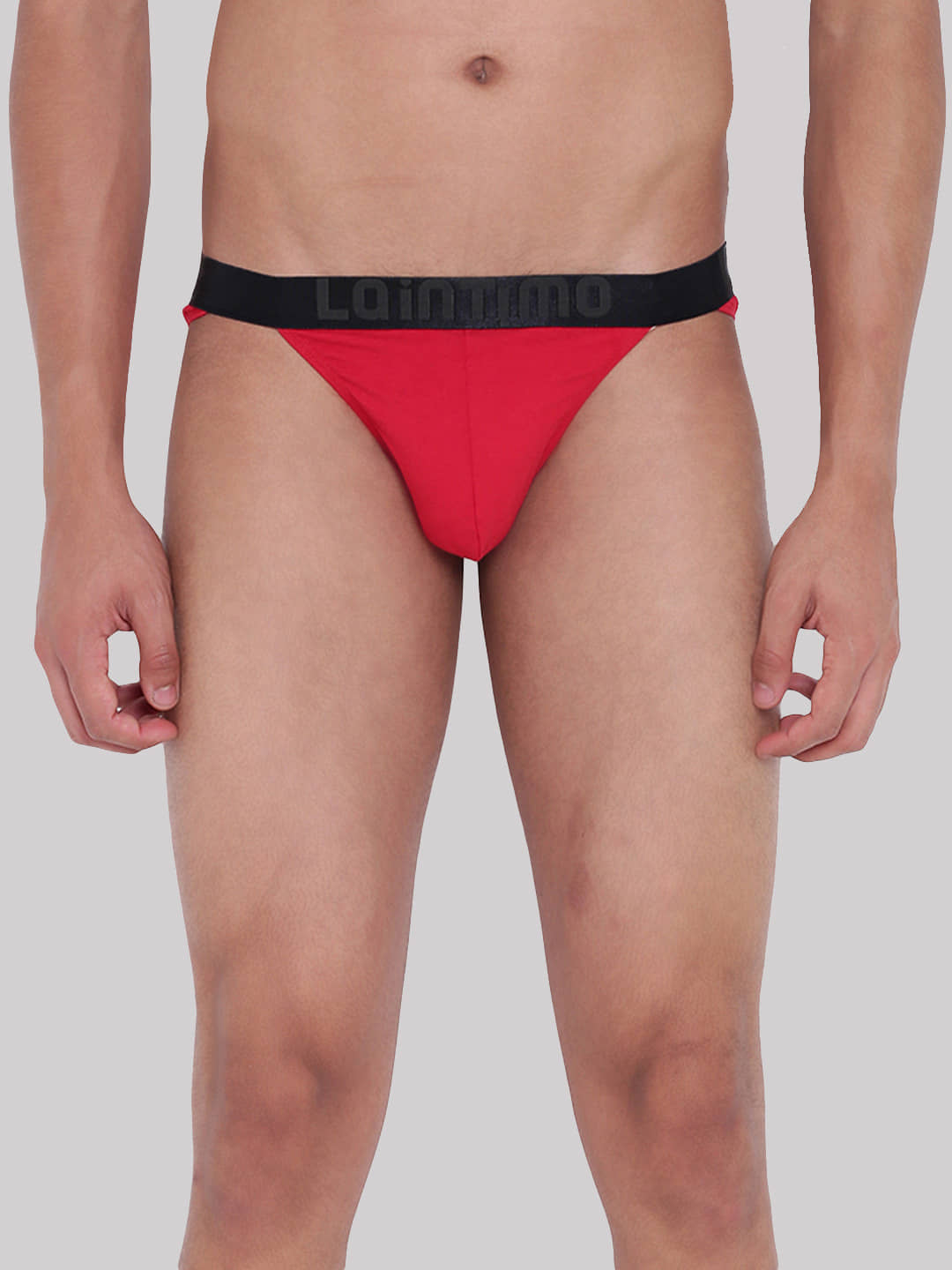 La Intimo Pack of 1 Cotton Blend Bikini For Men's ( Red )