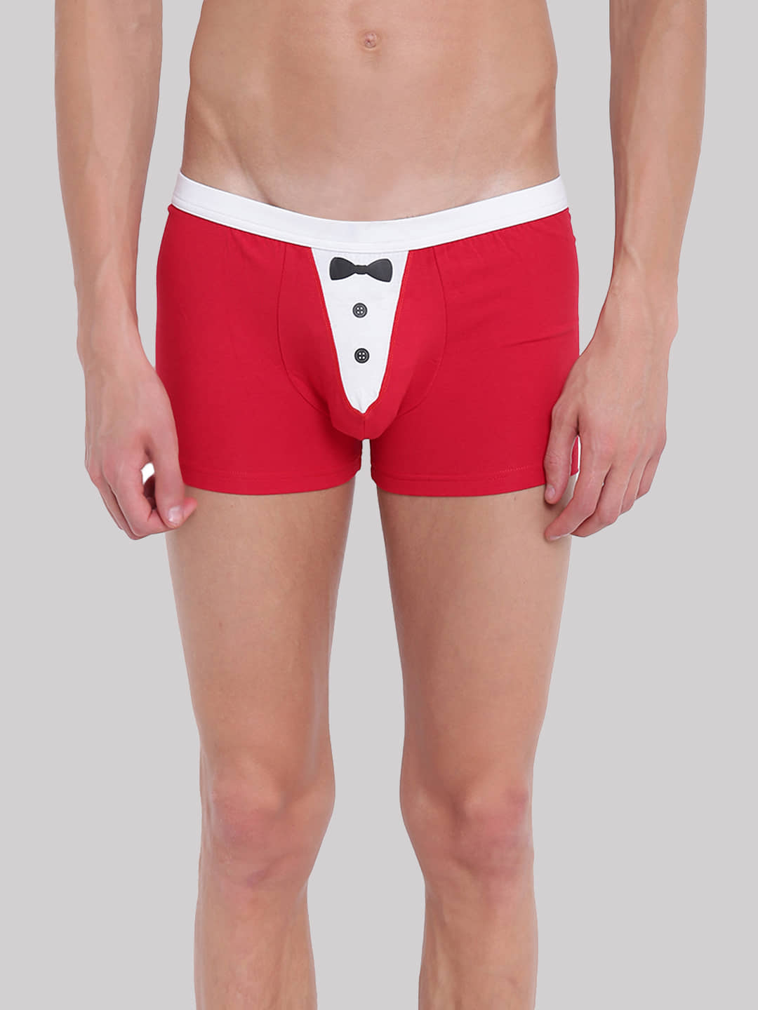 La Intimo Pack of 1 Cotton Blend Trunks For Men's ( Red )