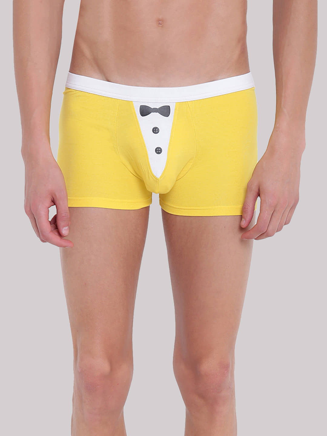 La Intimo Pack of 1 Cotton Blend Trunks For Men's ( Yellow )
