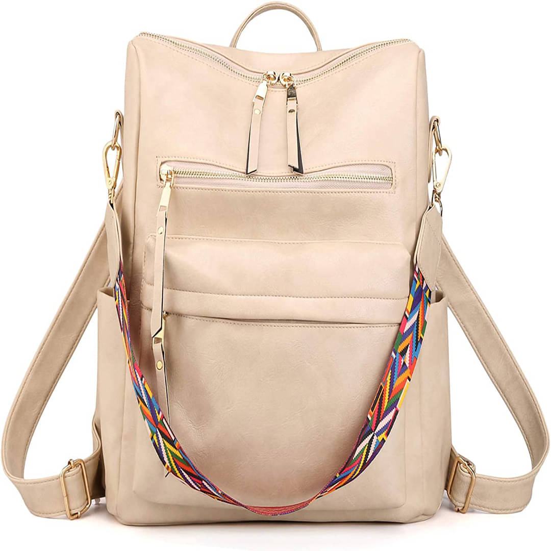     			Louis Craft 15 Ltrs Beige Leather College Bag