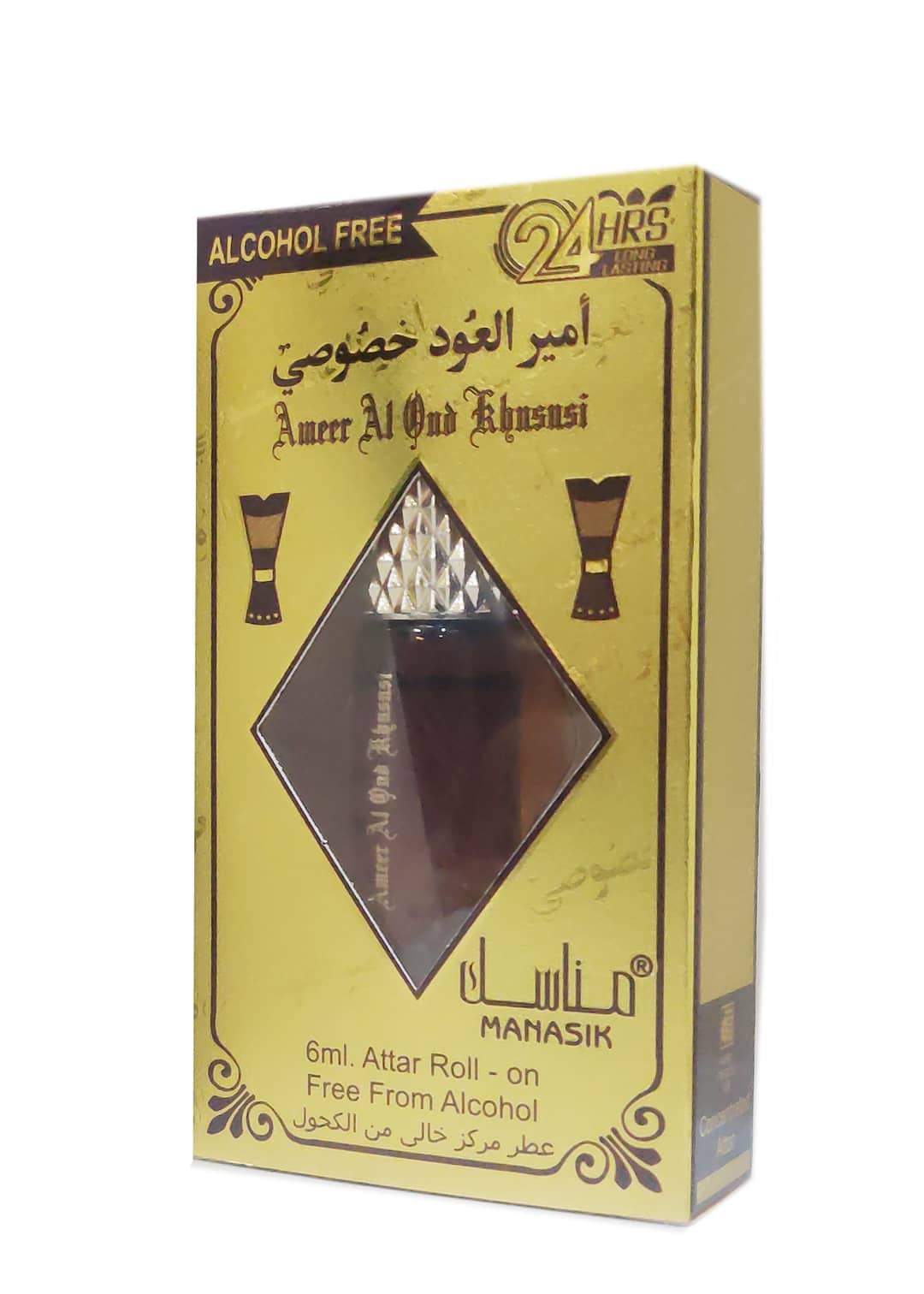 MANASIK AMEER AL OUD KHUSUSHI  Concentrated   Attar Roll On 6ml .