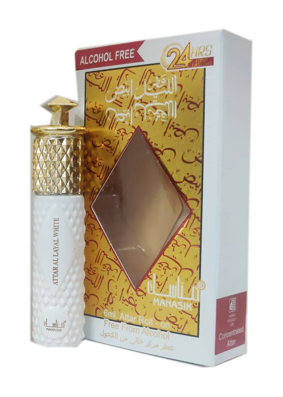     			MANASIK ATTAR AL LAYAL WHITE   Attar Roll On 6ml ( For men and women )