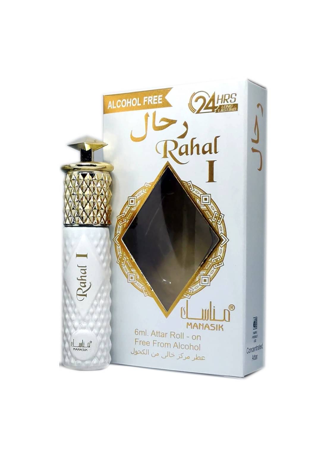     			MANASIK RAHAL WHITE 1  Concentrated   Attar Roll On 6ml .