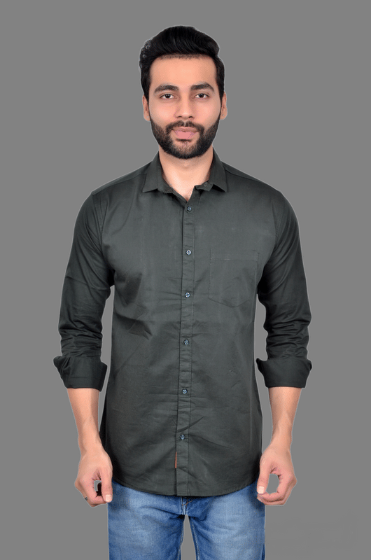     			MOUDLIN - Green Cotton Blend Slim Fit Men's Casual Shirt ( Pack of 1 )