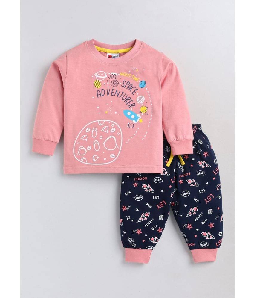     			Mars Infiniti Pack of 1 Boys Cotton Blend T-Shirt & Trackpants Set ( Pink )