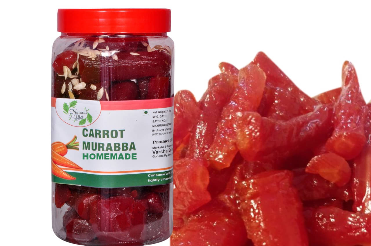 Natural Diet HOMEMADE Sweet Carrot Murabba Small Pieces Premium Murabba Jar ||Ghar Ka Murabba ||Mouth-Watering Pickle 1 kg Natural Diet HOMEMADE Sweet Carrot Murabba Small Pieces Premium Murabba Jar ||Ghar Ka Murabba ||Mouth-Watering Pickle 1 kg