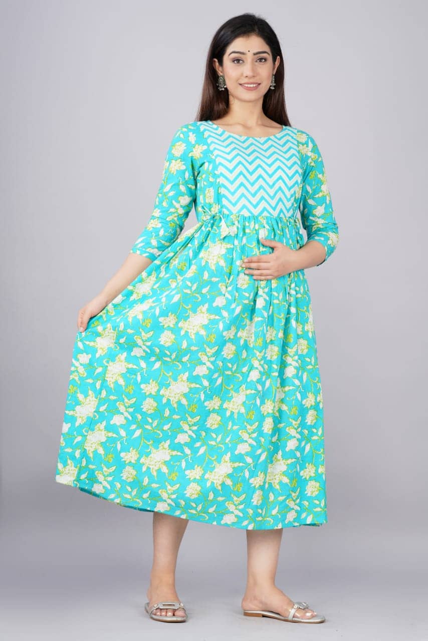 Nevisha Style Multi Color Cotton Maternity Kurta