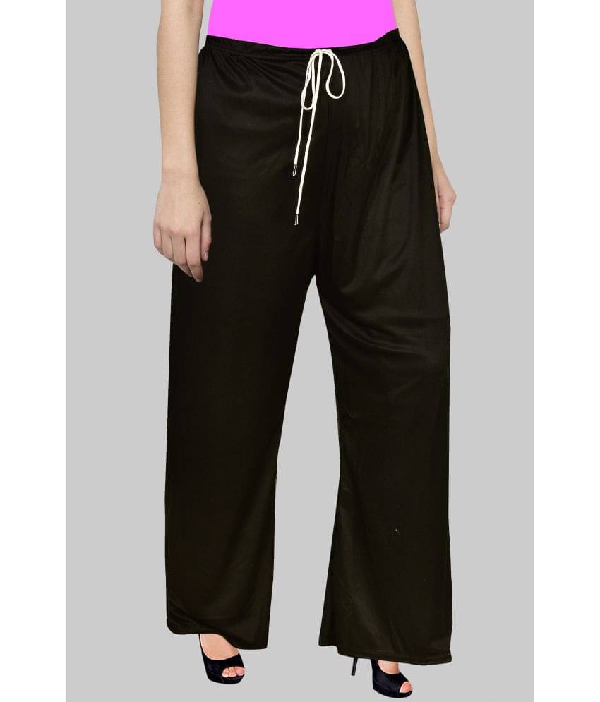     			PURSA - Black Satin Straight Women's Palazzos ( Pack of 1 )